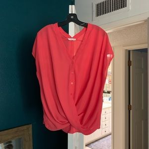 Lush coral blouse